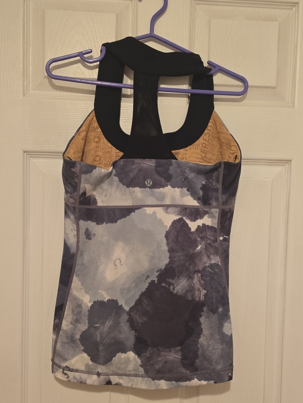 lululemon athletica Tie-Dye Gray and Black Racerback Tank